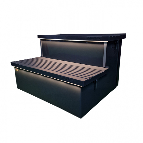 Dosiertreppe Anthrazitgrau RAL 7016, inkl. WPD-A4 mini pH/Redox + WLAN Modul